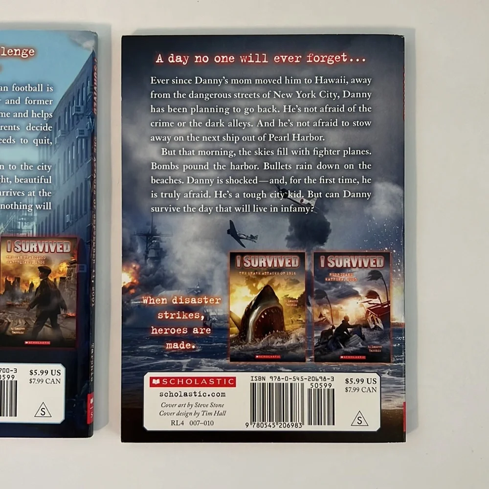 I Survived Kids Book Bundle The Attack of 9/11 & Bombing of Pearl Harbor